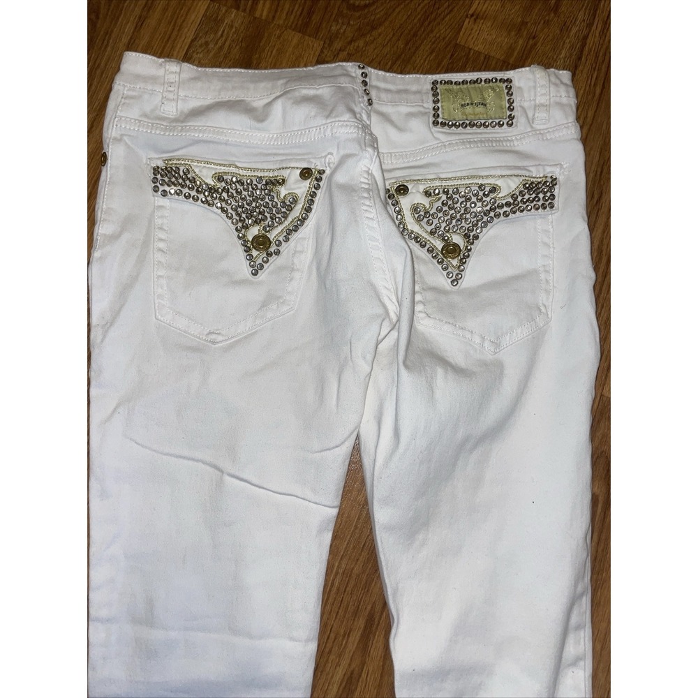 Robin's Jean White Size 31 Pants Made In USA  Bedazzled‎